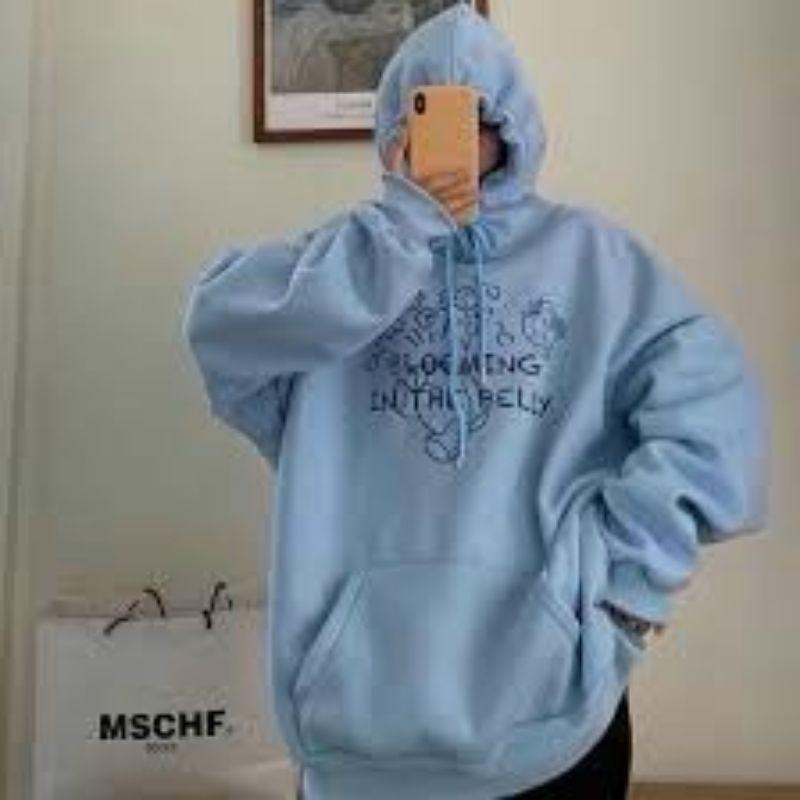 Áo hoodie nữ có nón form rộng in gấu với chất nỉ ngoại cao cấp thời trang thu đông