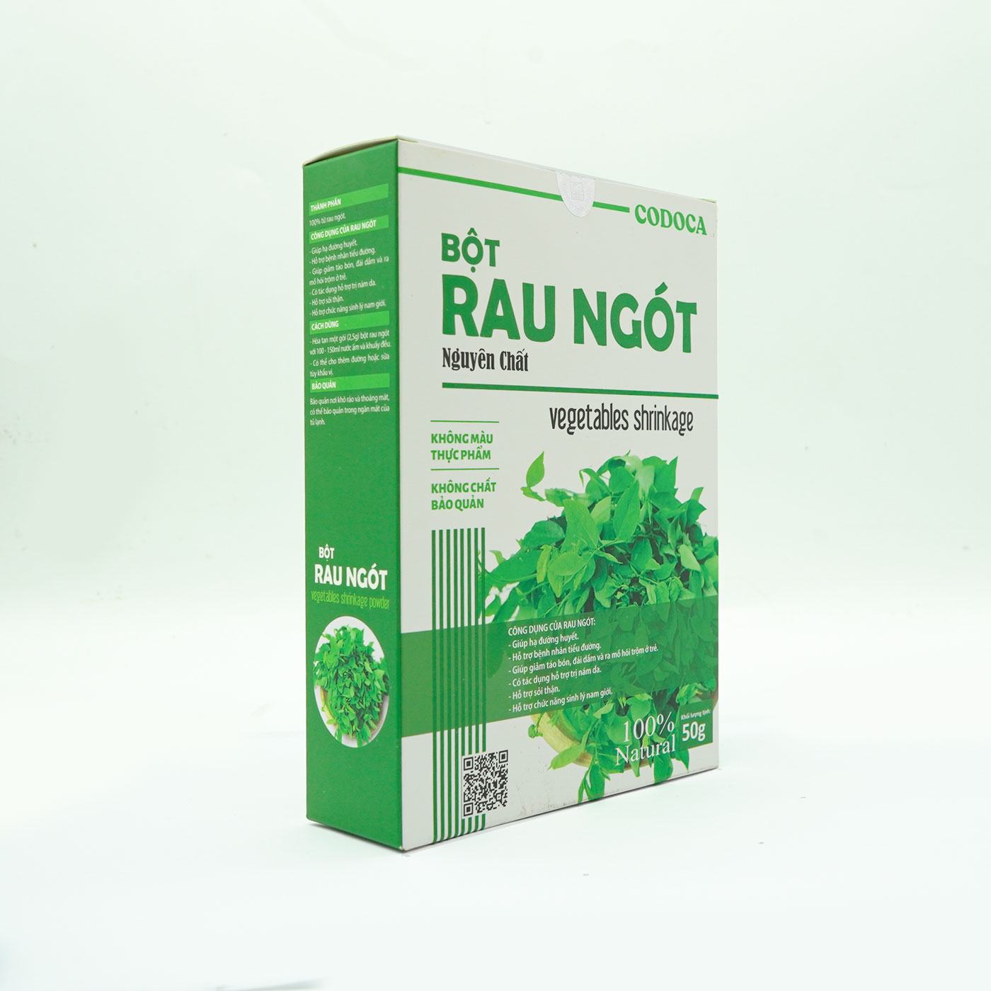 Bột Rau ngót Codoca nguyên chất sấy lạnh (50g) Bột ăn dặm cho bé, giàu vitamin, dễ tiêu hóa