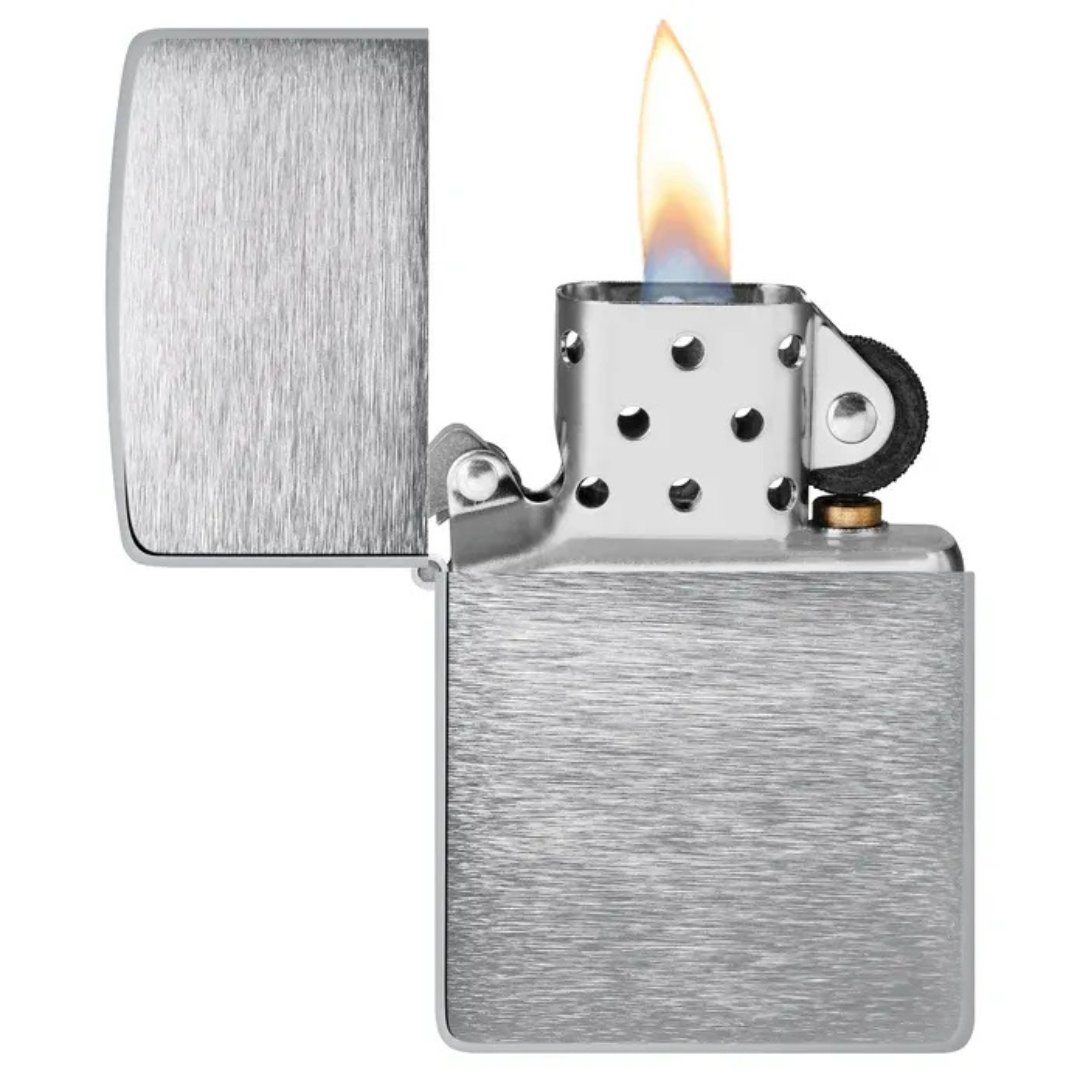 Bật Lửa Zippo Chính Hãng Mỹ Classic Brushed Chrome Bạc Chải Xước - Chống Gió, Kháng Trầy, Phong Cách Cổ Điển Từ 1933, Bảo Hành Trọn Đời