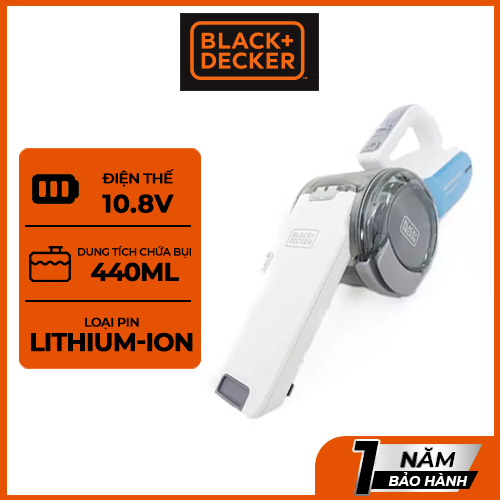 Máy Hút Bụi Cầm Tay Black &amp; Decker Dùng Pin Lithium PV1020L-B1 (10.8V) - Hàng chính hãng