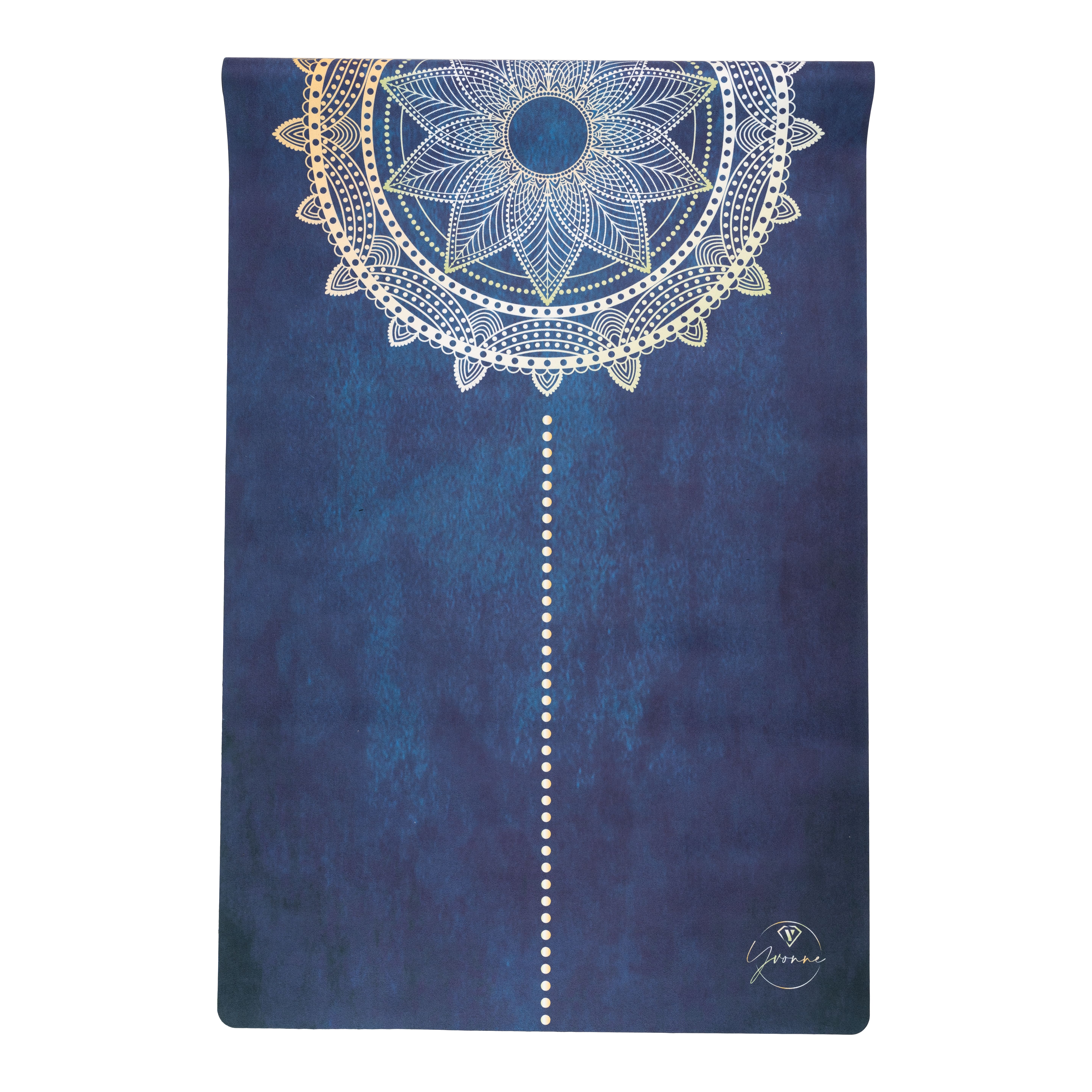Thảm tập yoga du lịch cao cấp chính hãng Yvonne, Mandala (TẶNG KÈM 3 PHẦN QUÀ) dày 1,5mm gấp gọn, bề mặt nhám, siêu bám, ưa mồ hôi, dễ vệ sinh, chất liệu cao su tự nhiên
