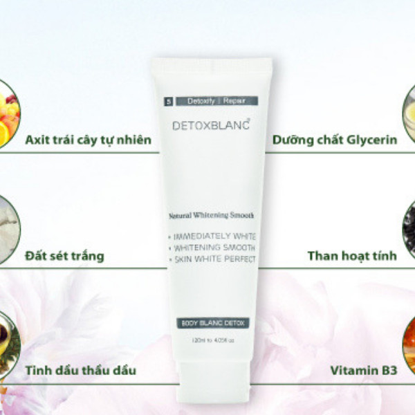 Sữa TắmThải Độc Và Làm Trắng Da Body BlanC Bath Detox Số 5 - Tặng Kèm Khẩu Trang Nijia Siêu Xinh
