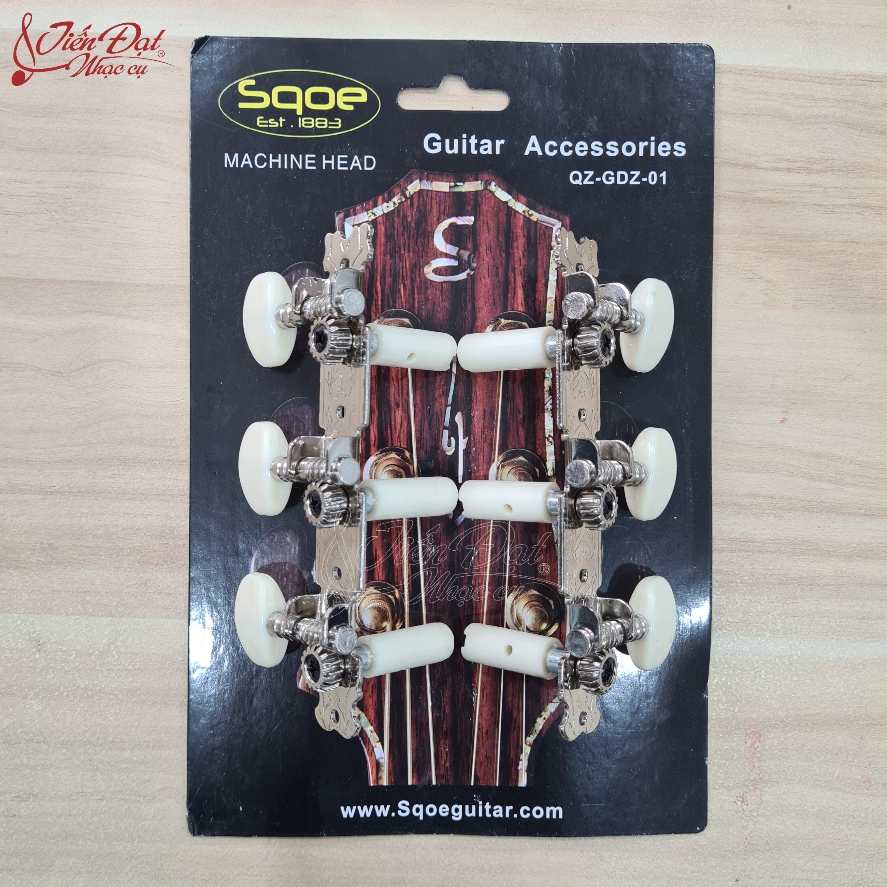 Khóa Đàn Guitar Classic Sqoe QZ-GDZ-01, Khóa Đúc Chất Lượng, Bộ 6 Chiếc