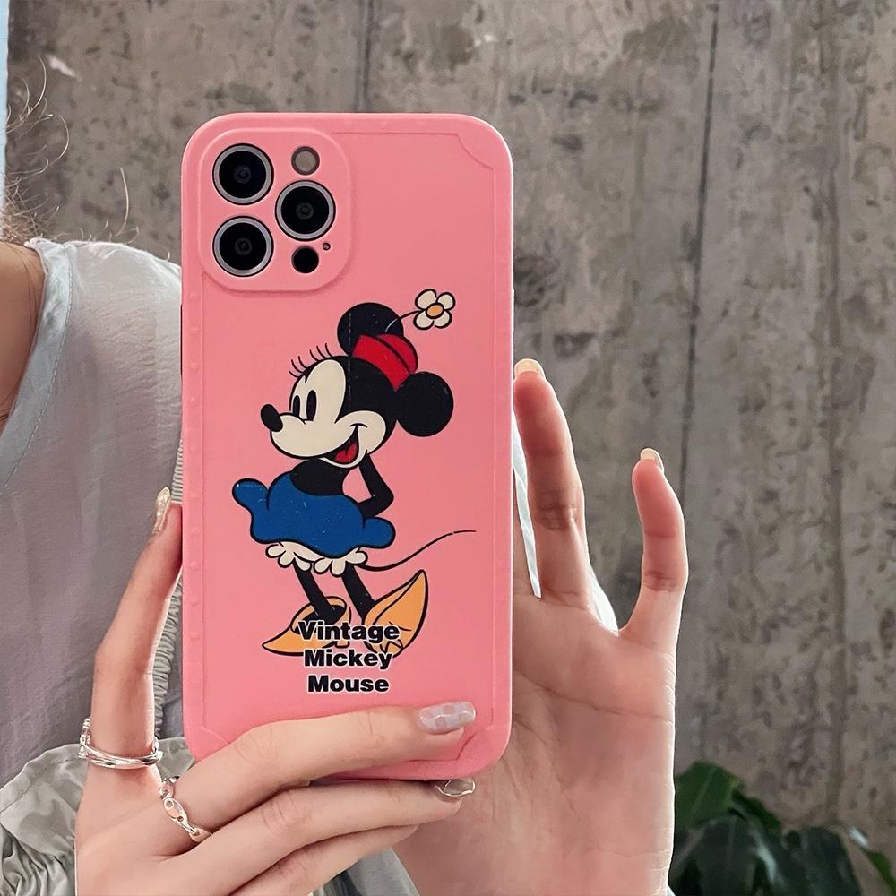 Mickey Minnie Mouse Couple Phone Case for IPhone 12 11 Pro Max X XR Ultra Hybrid Dirt Resistant Soft IMD Back Cover