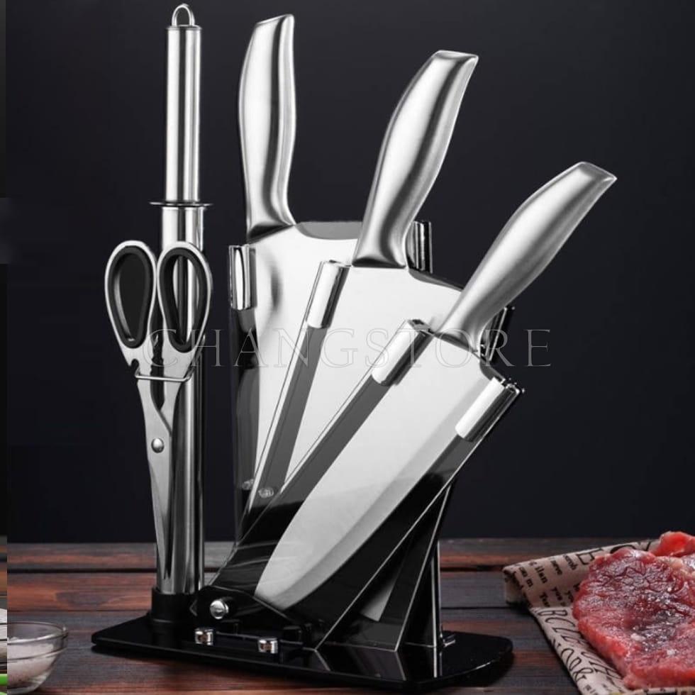 Bộ Dao Inox Nhật 5 Món SEKI Cao Cấp - Bộ dao 5 món nhà bếp kèm khay đựng siêu tiện dụng