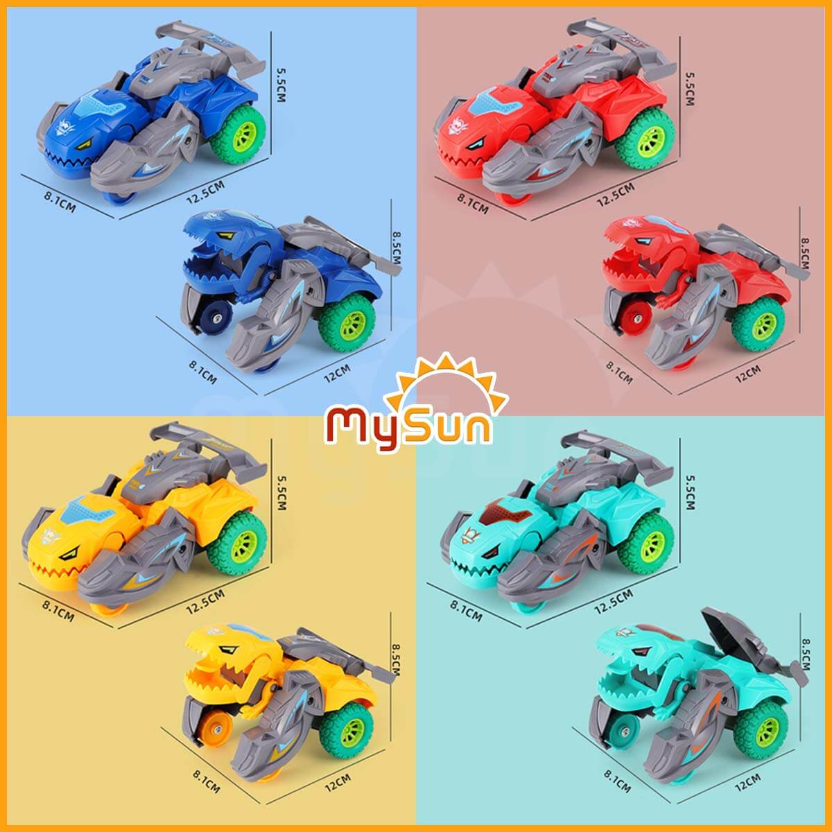 Bộ xe ô tô Khủng Long oto đồ chơi trẻ em cho bé trai giá rẻ MySun