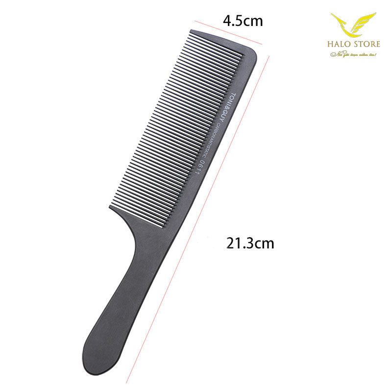 Lược Cắt Tóc Nam Bản To Carbon Toni&Guy 0611 Kích Thước 22x4,5 Cm Lược Mỏng - Màu Đen