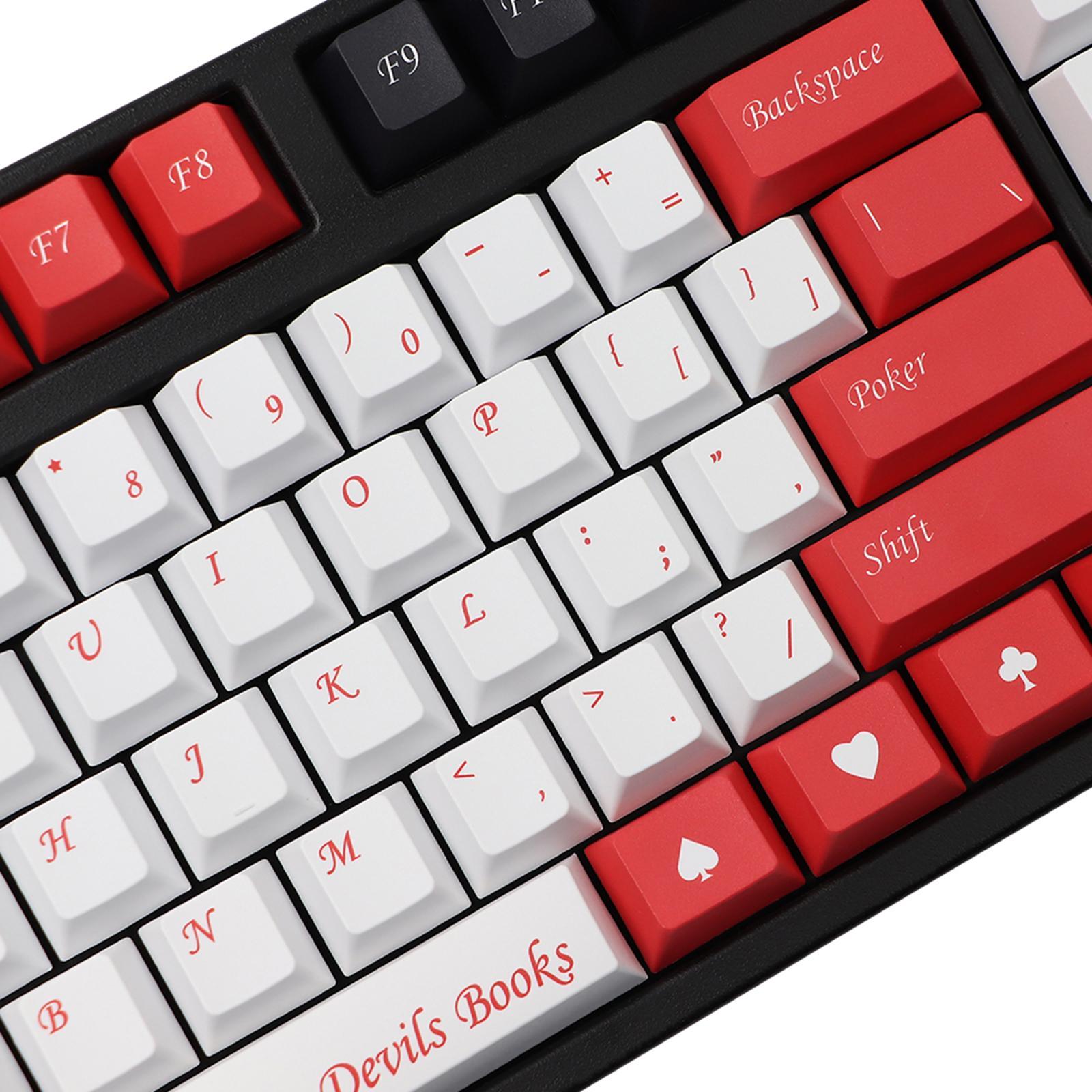 135-Key Poker theme Keycaps Keyset Switches for Cherry 87 keys Gaming