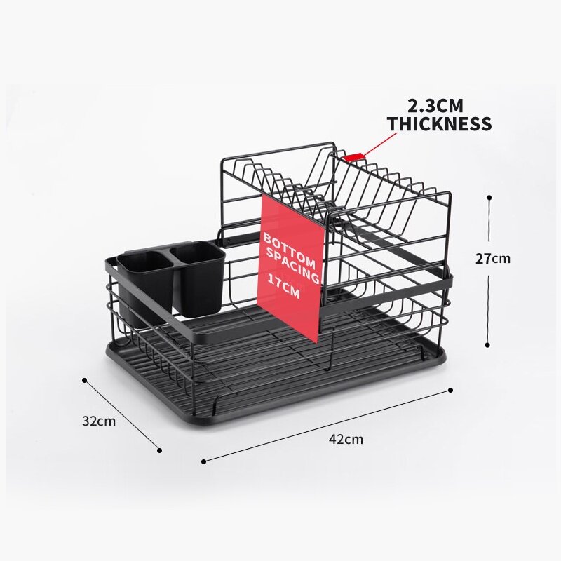 Kệ ráo chén dĩa 2 tầng nhà bếp Dish Rack Snless Steel