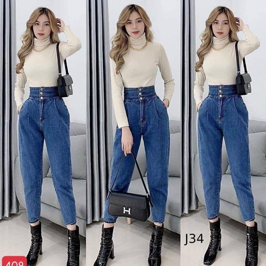 Quần baggy nữ cao cấp murad_fashion, quần baggy màu xanh lưng cao cá tính 2021 bgn409
