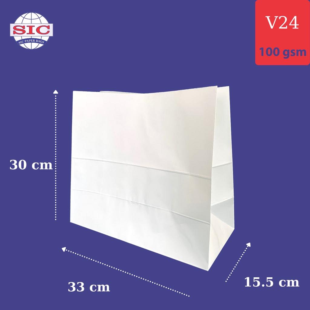 10 CHIẾC TÚI GIẤY KRAFT V24: 33x15.5x30 cm KHÔNG QUAI ( ẢNH THẬT)