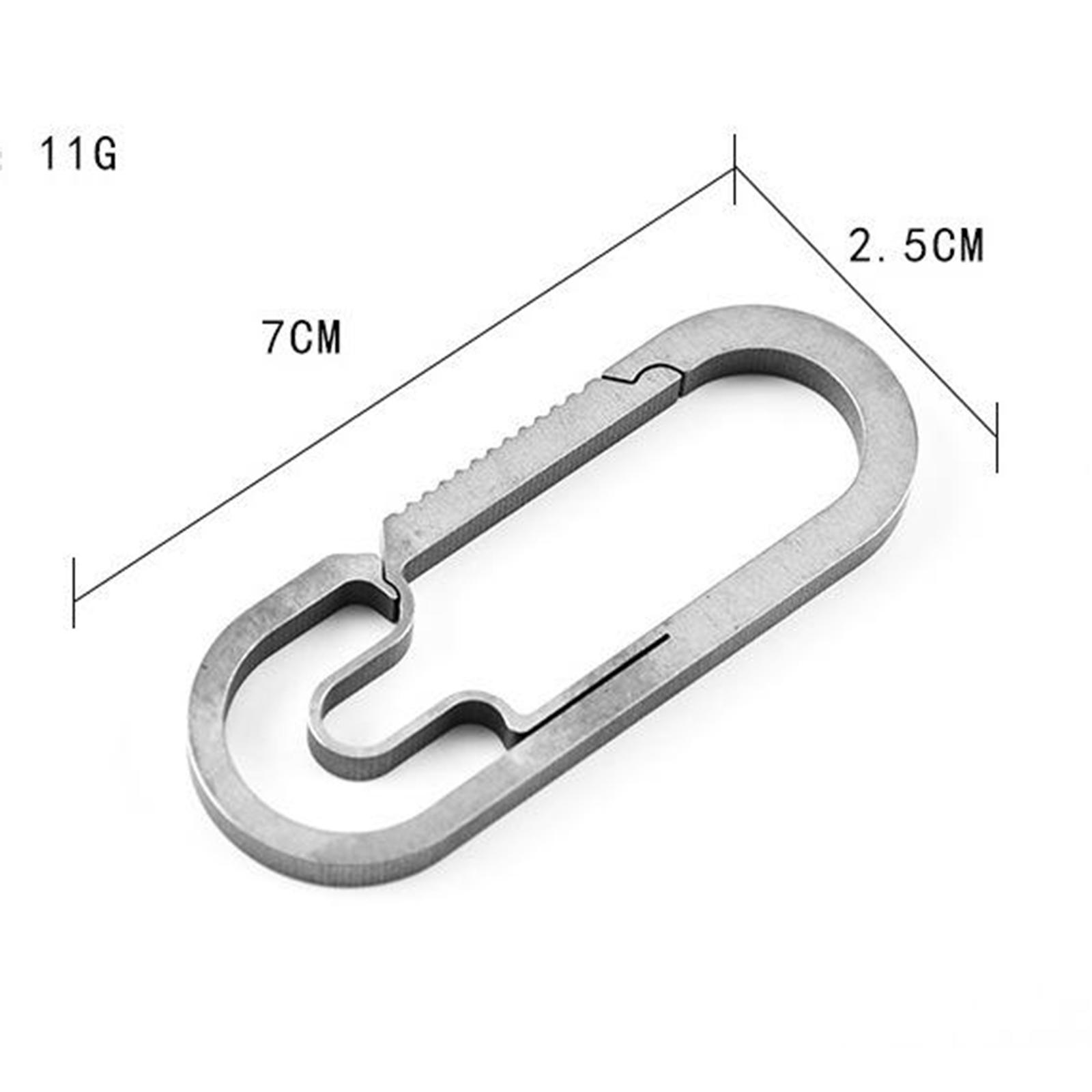 Titanium Outdoor Camping Carabiner Keychain Buckle Snap Hook 7cm Silver
