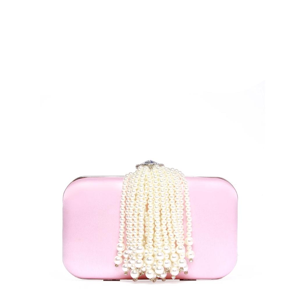 Clutch Cầm Tay Nút Cài Tua Rua CHIPVN - V1572