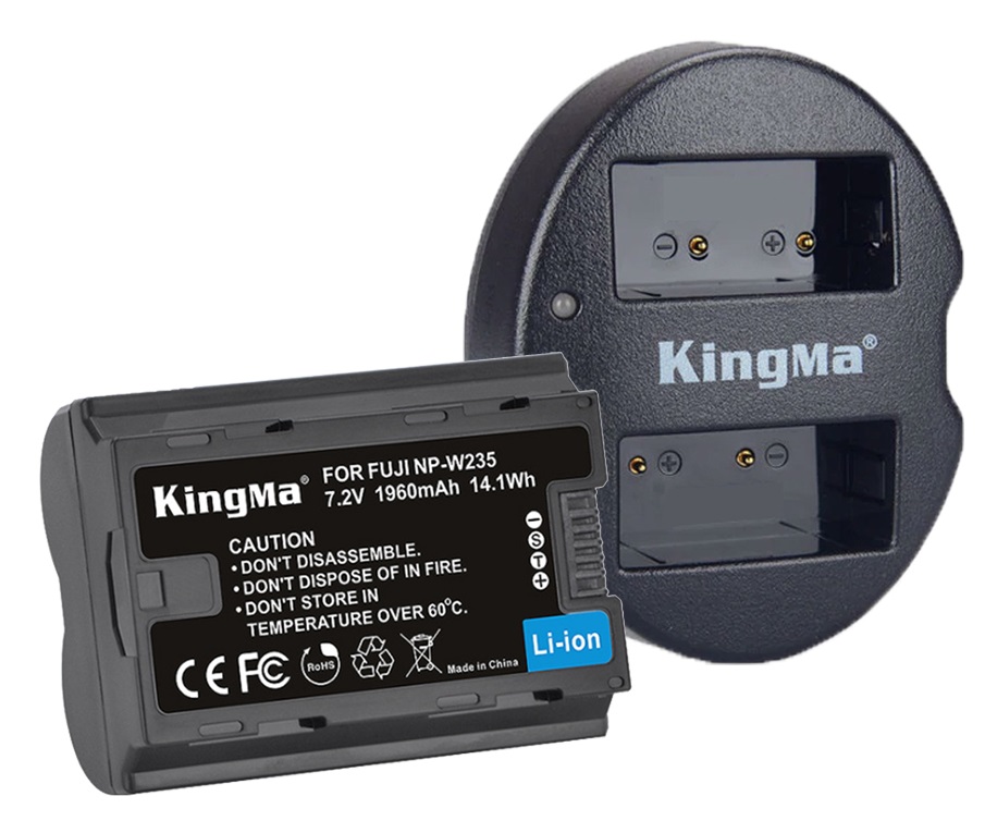 Sạc đôi Kingma cho Fujifilm NP-W235, Hàng chính hãng