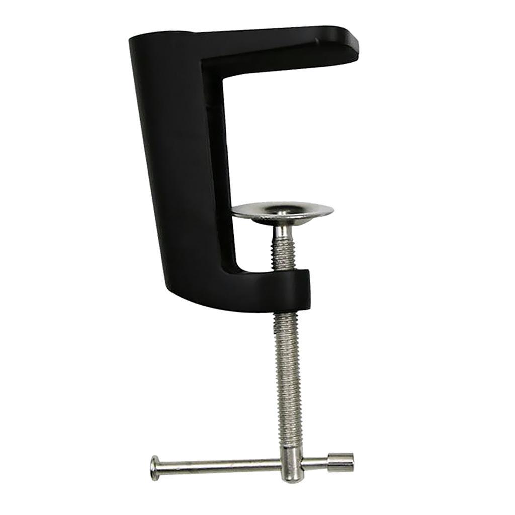 8X Adjustable Arm Clamp Table Lamp Clip Clamp Metal Stand Black