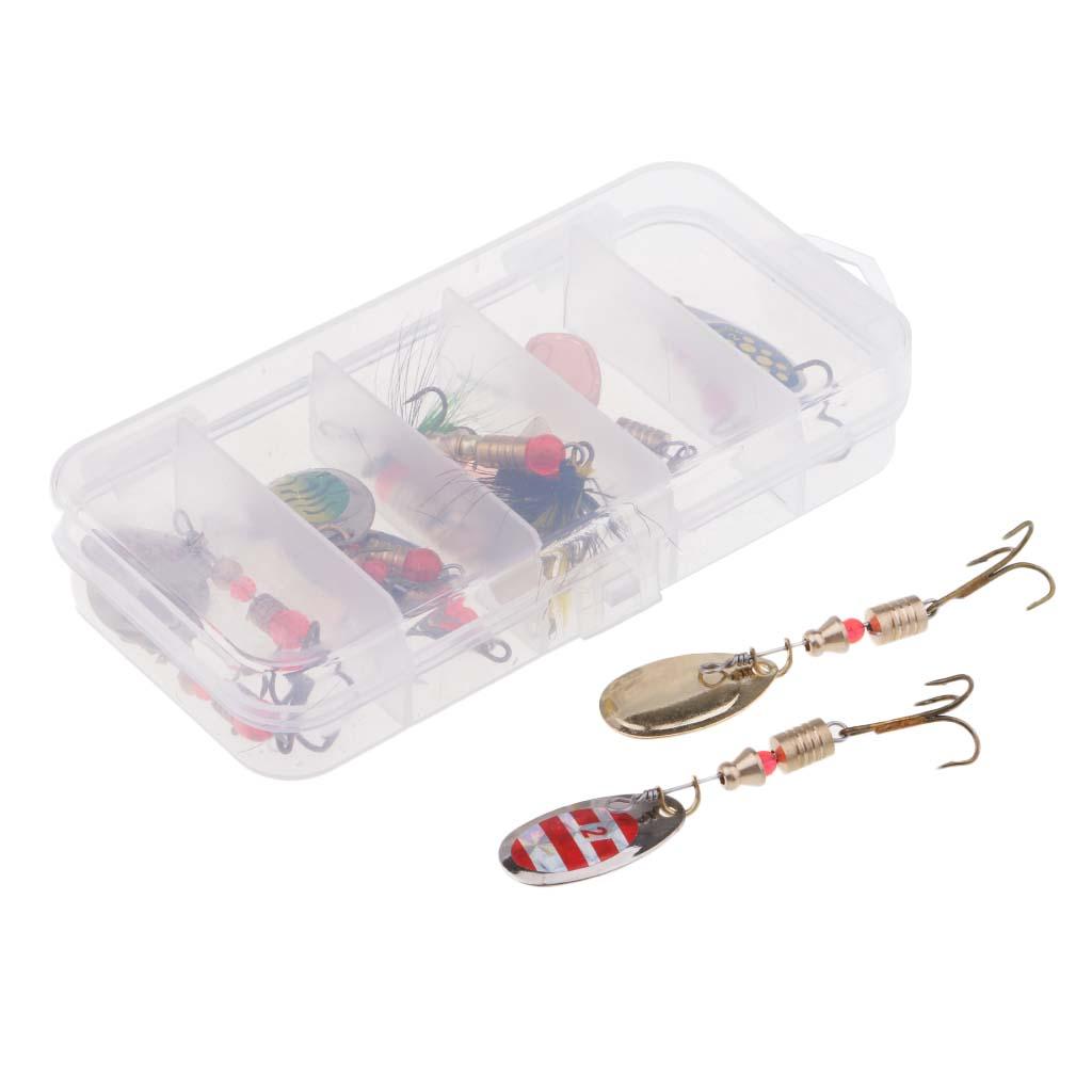 10x Metal Spoon Lure Sequins Noise Paillette Hook Sequins Lure Hard Baits