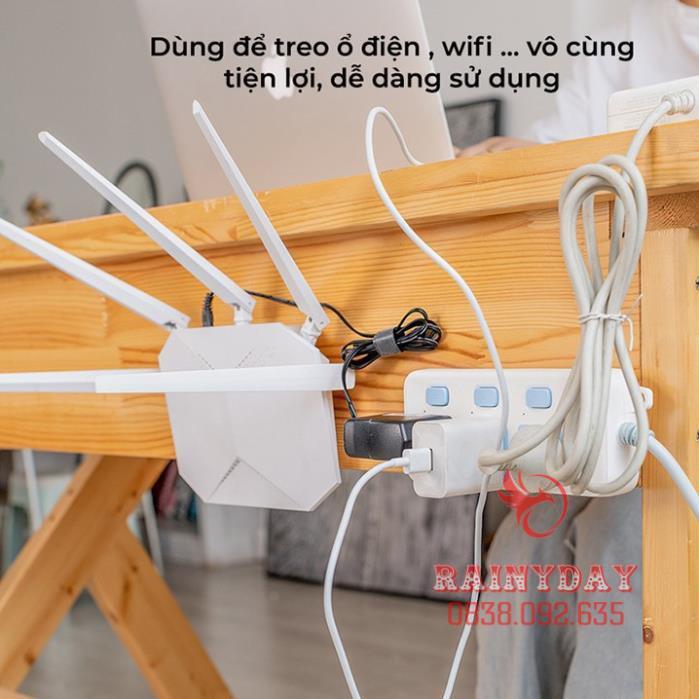 Miếng móc dán treo đồ dán gắn tường đa năng đỡ ổ cắm điện cúc phát wifi tranh ảnh siêu dính chắc trong suốt