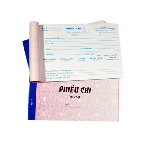 Phiếu chi 2 liên bìa dày