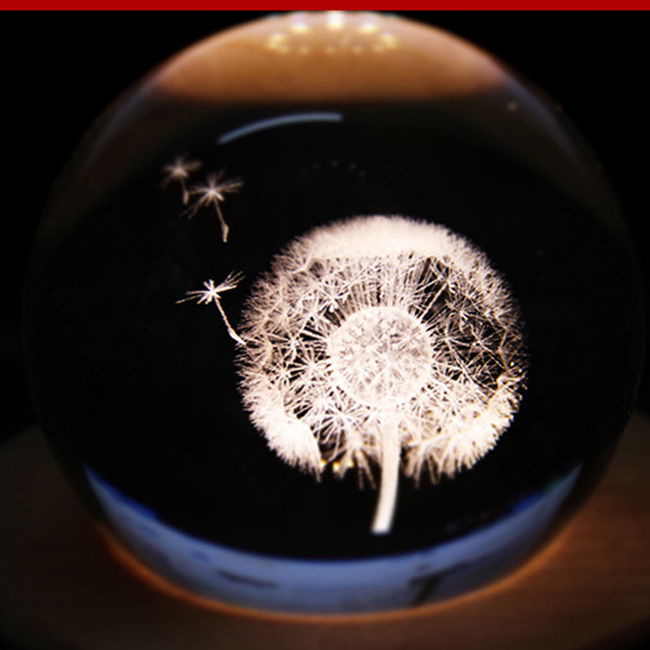 hộp nhạc quả cầu pha lê 3d