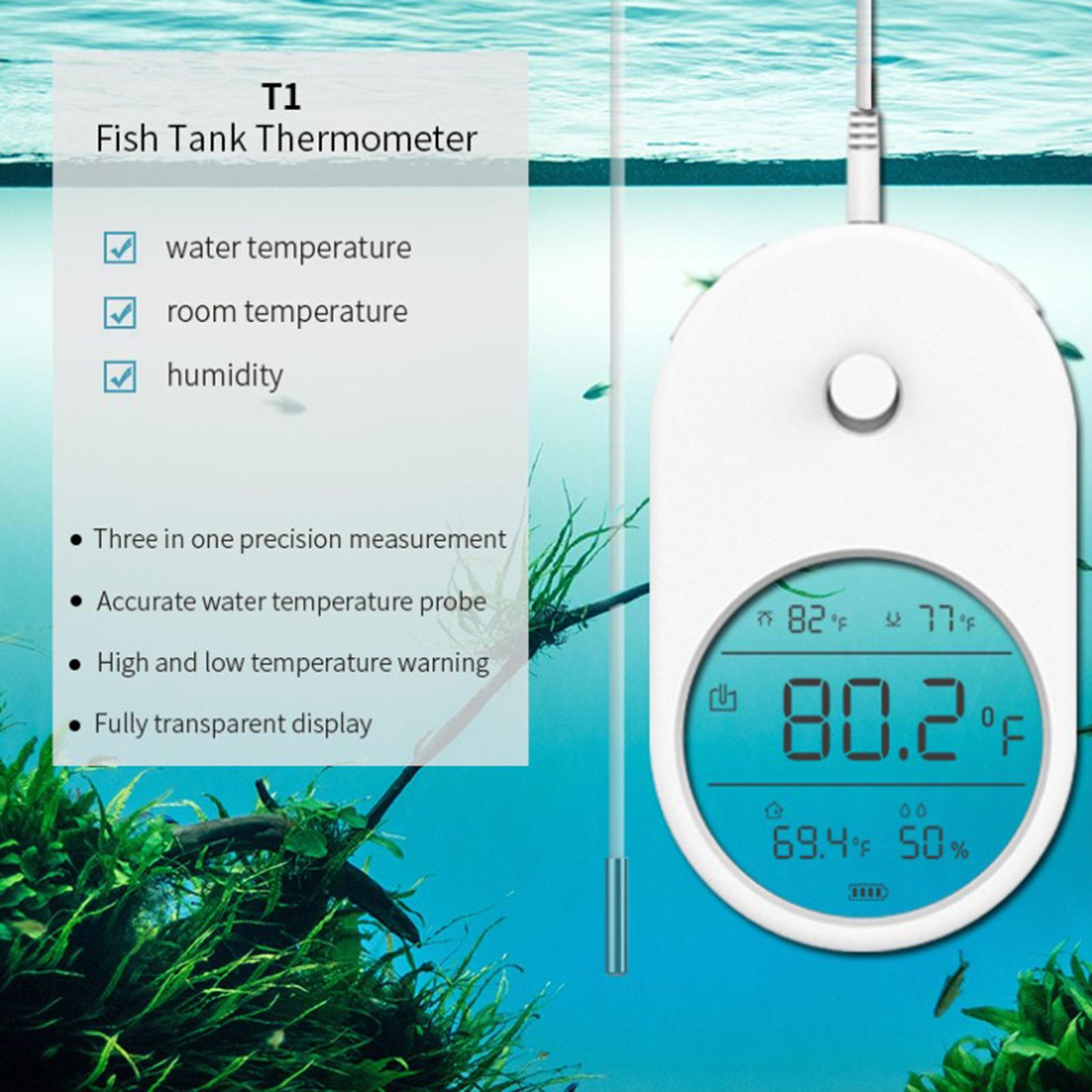 3in1 LCD Digital Aquarium Thermometer Fish Tank Temperature for Reptiles