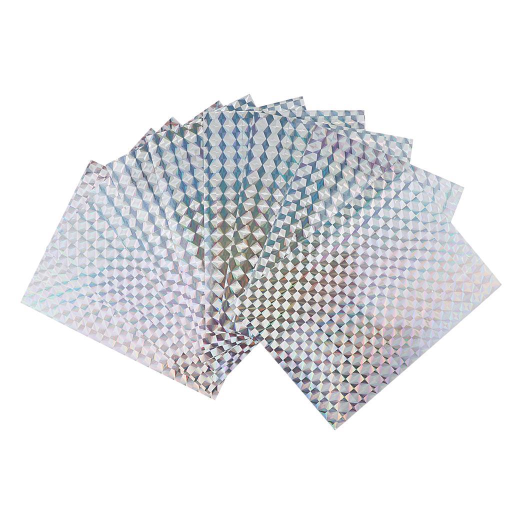 10pcs Adhesive Film Flash Tape For Lure Making Tying Materail Metal Hard Baits Luminous Sticker