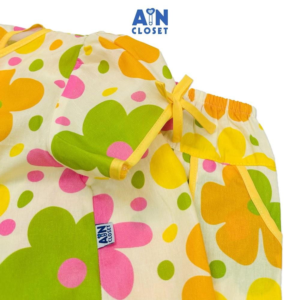 Bộ quần áo Ngắn bé gái hoạ tiết Hoa Vàng Cotton - AICDBG15KB8V - AIN Closet