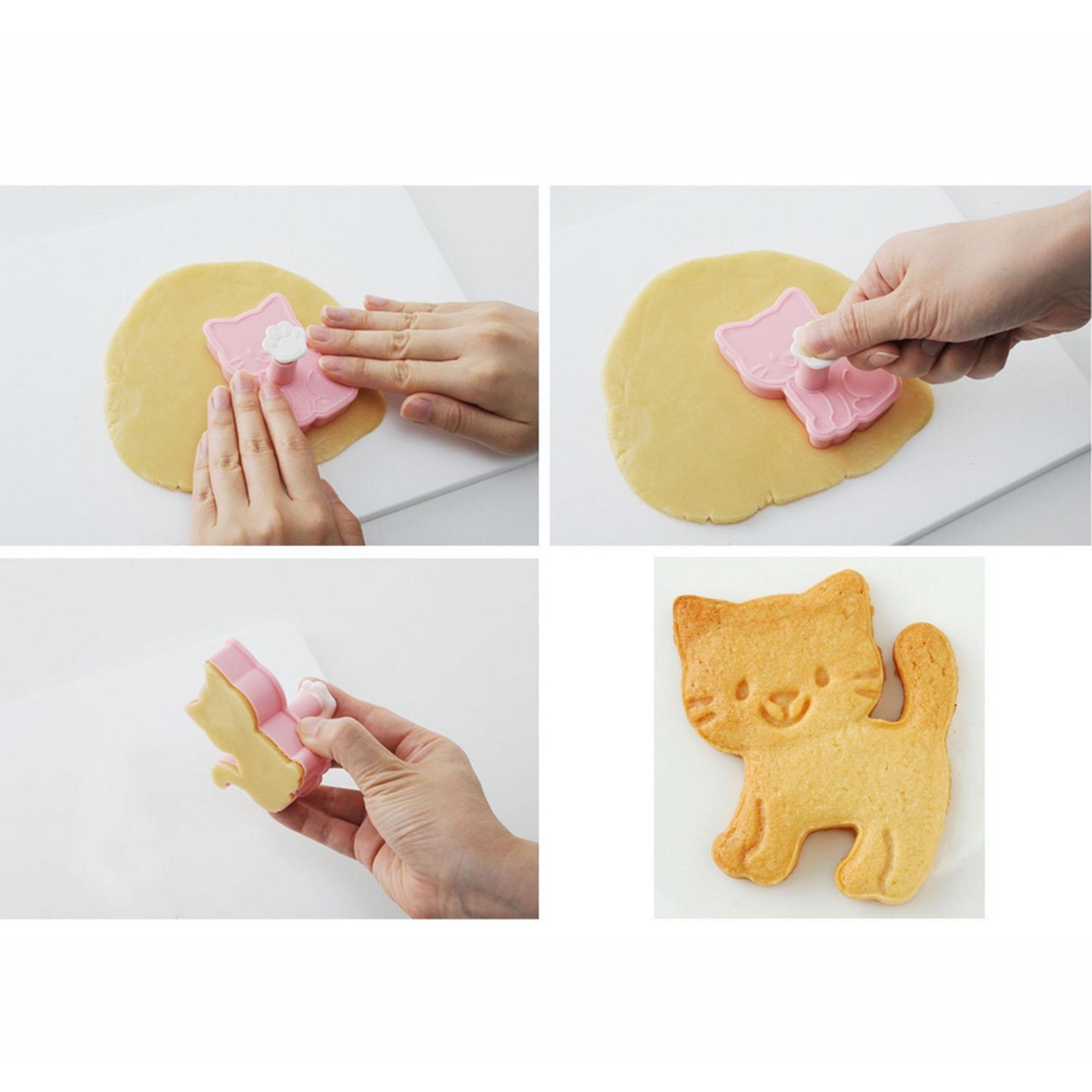 Bô 3 Cái Khuôn Bánh Quy Hình Mèo Dễ Thương DIY