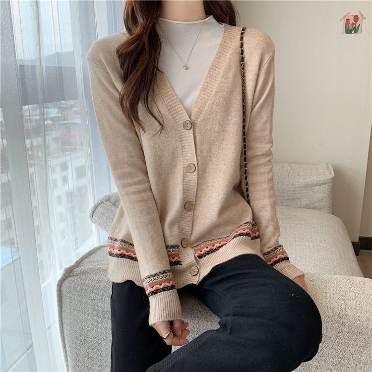 Hình ảnh Áo khoác len cardigan nữ dáng ngắn, áo len nữ cổ V phong cách hàn quốc HB36