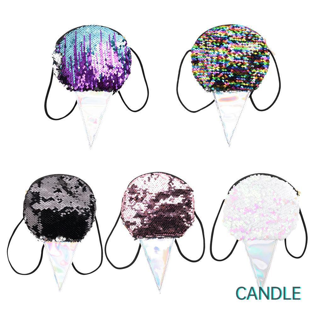 Túi Đeo Chéo Đính Sequin Lấp Lánh Hình Que Kem Xinh Xắn Dành Cho Nữ