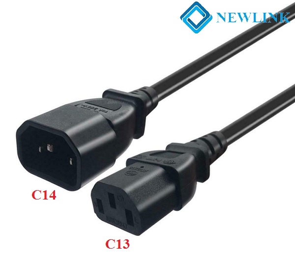 Dây nguồn UPS C13 C14 NEWLINK 0.5m 1m 1,5m 2m 3 mét 3 lõi 16AWG (1,31mm2)