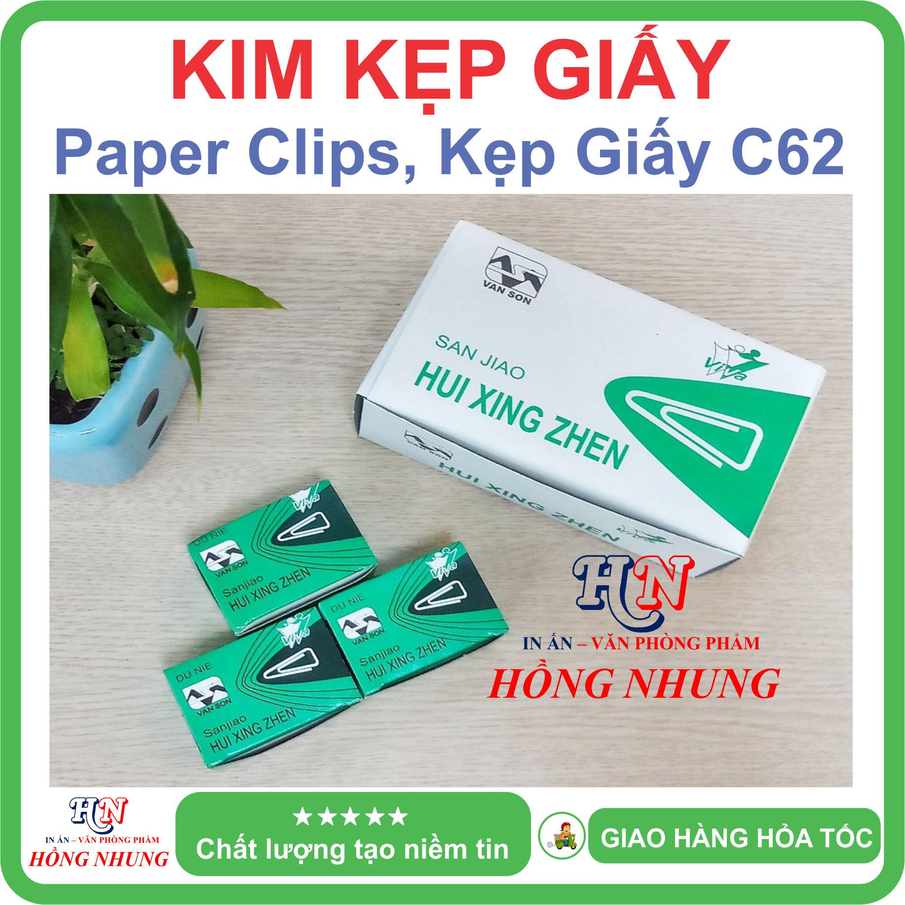 [SÉT] COMBO 2 Hộp Kim Kẹp C62, Loại 100 Cái Kim Kẹp Hình Tam Giác, Giúp Bạn Lưu Trữ Hồ Sơ Tài Liệu