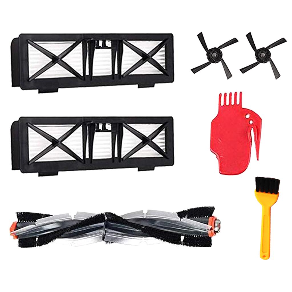 Vacuum Parts 2 Side Brush + Combo Brush + Cleaning Brush + 2 Hepa Filter