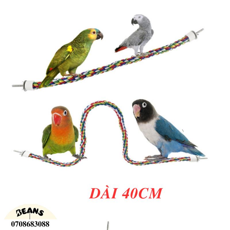Dây thừng trang trí lồng chim, vẹt, chào mào, nhiều màu, có thể uốn tạo nhiều mẫu