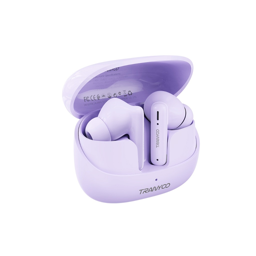 Tai nghe Bluetooth 5.3 TRANYOO T-M26, khử tiếng ồn thông minh, thiết kế đẹp, sang trọng, pin trâu - Hàng chính hãng