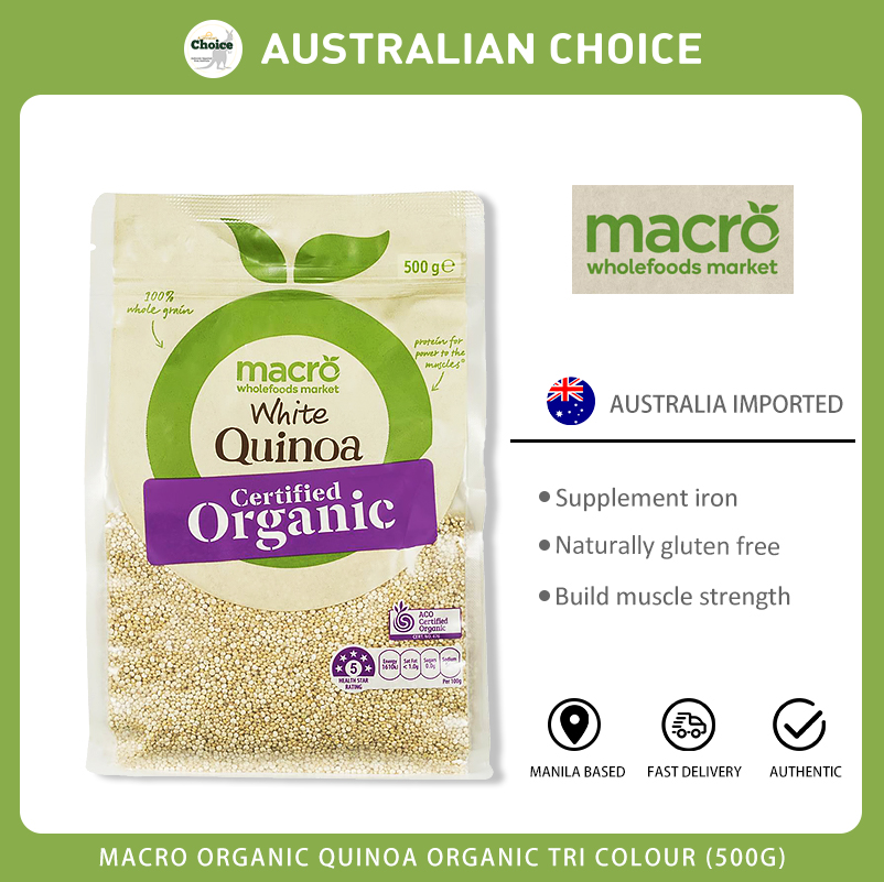 Hạt Quinoa Macro Organic Quinoa Tri Colour Úc giàu dinh dưỡng giúp giảm cholesterol, kiểm soát đường huyết, tốt cho tim mạch - QuaTangMe Extaste