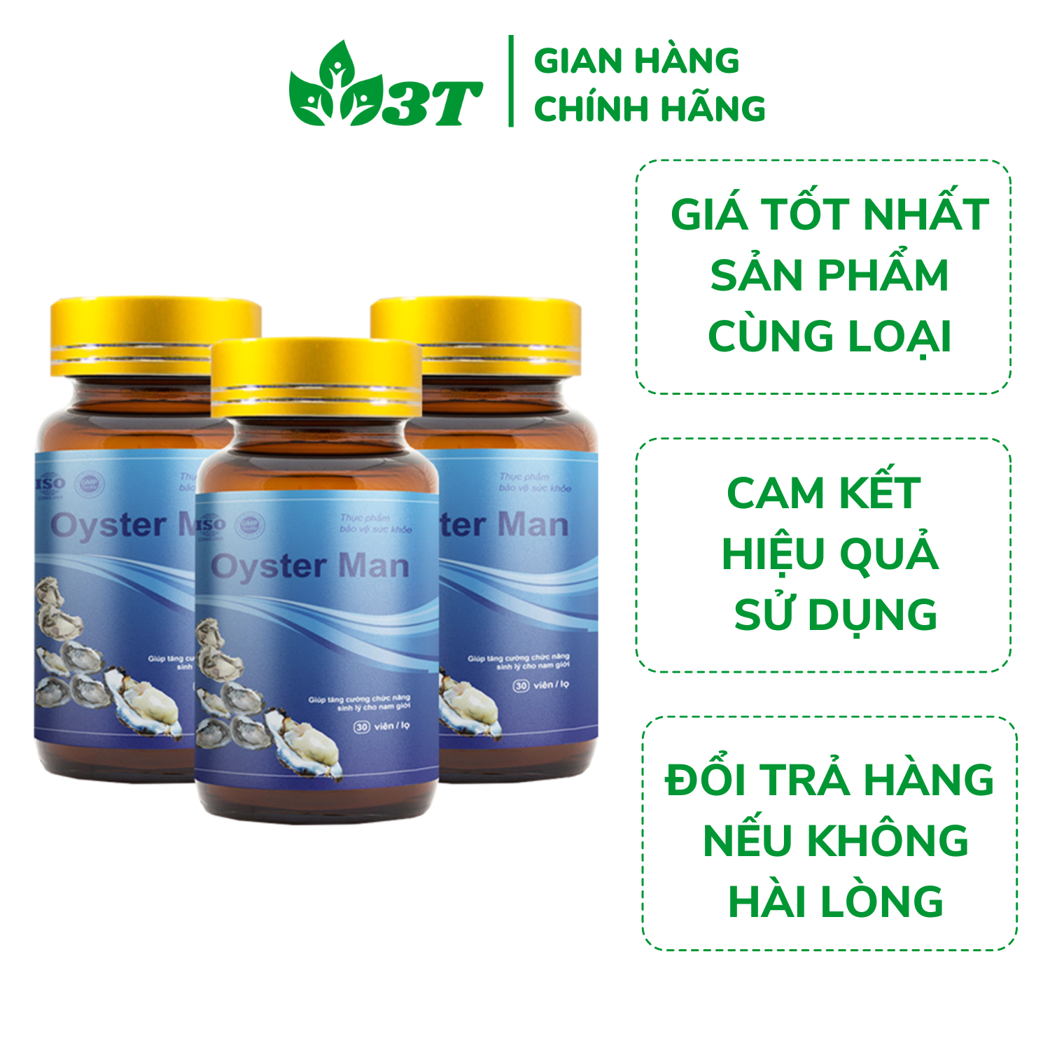 Combo 3 Tinh Chất Hàu Biển OYSTER MAN Tăng Cường Sinh Lý, Cải Thiện Xuất Tinh Sớm