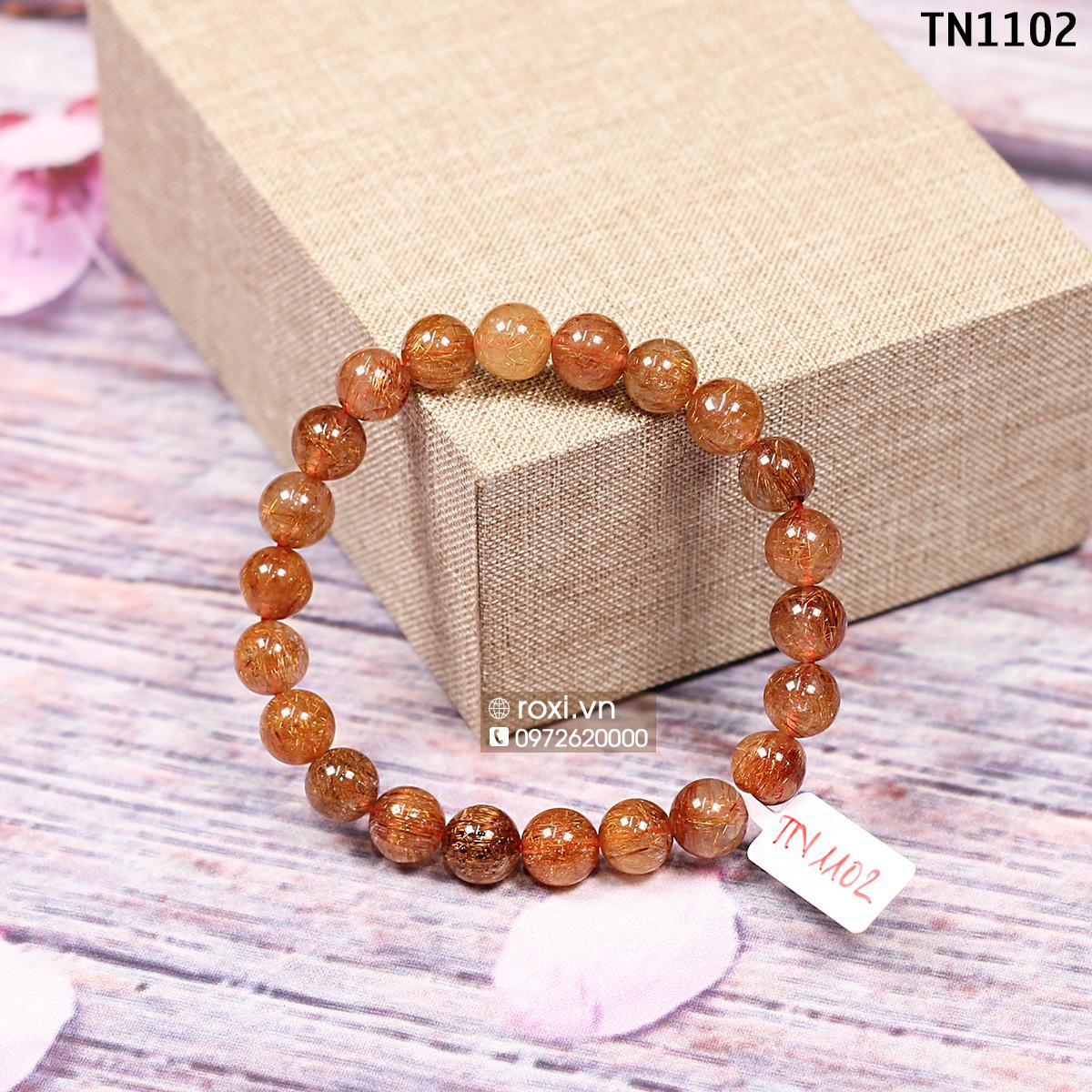 Vòng tay phong thủy Thạch Anh tóc nâu 9ly - TN1102