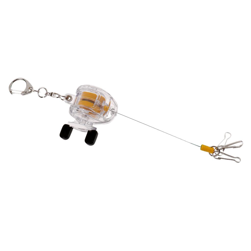 Fishing Zinger Key Chain Retractor Baitcasting Reel Key Ring Carabiner Clip