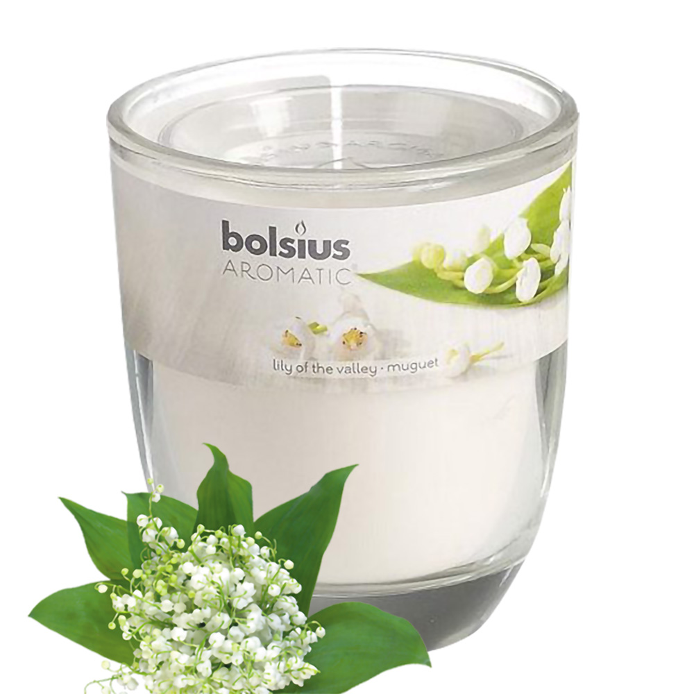 Ly nến thơm tinh dầu Bolsius Lily of the Valley 105g QT024330 - hoa lan chuông