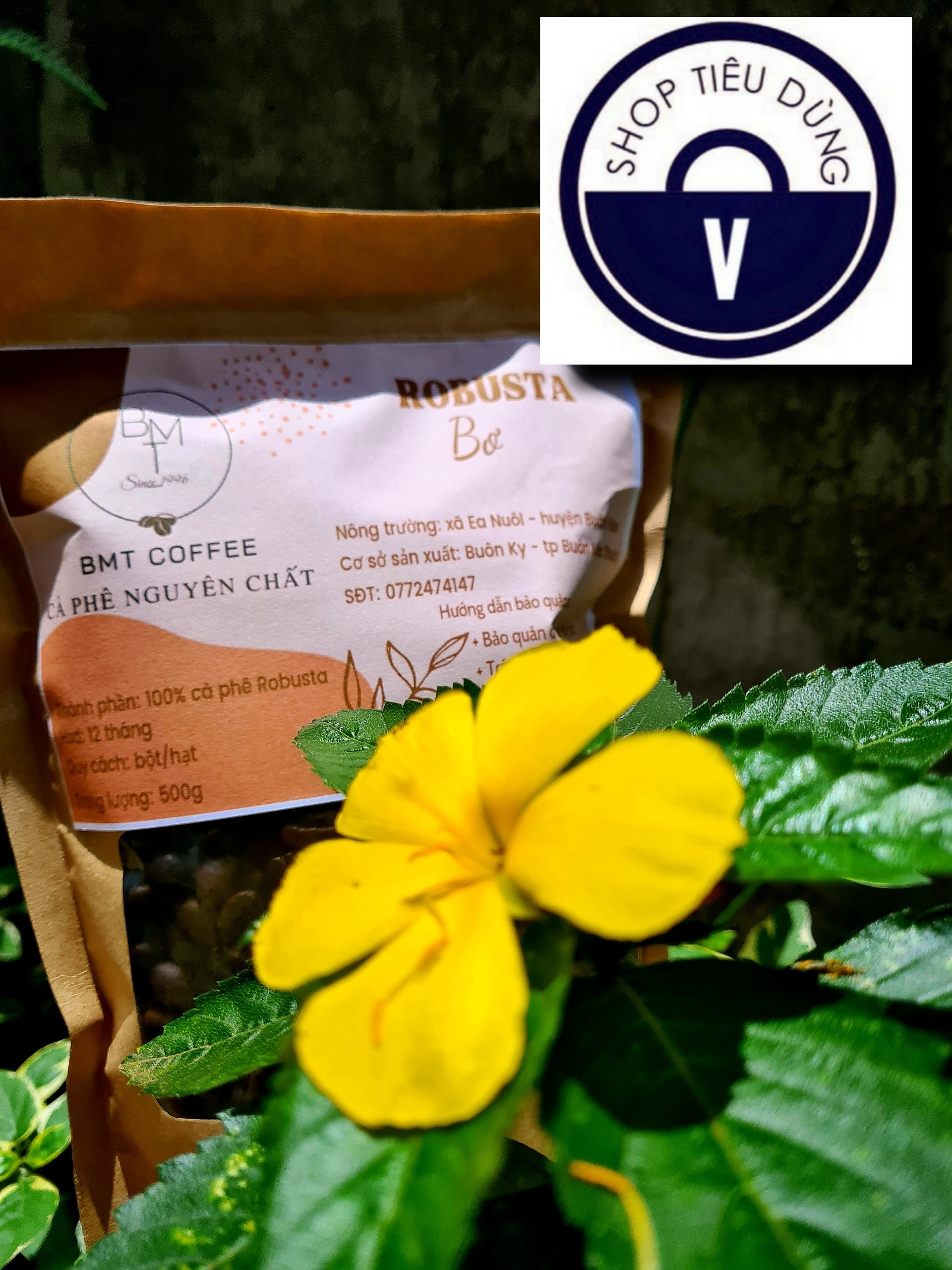 Cà phê Robusta nguyên chất rang BƠ 100% - Robusta Buôn Ma Thuột cafe từ Đắk Lắk 500 g