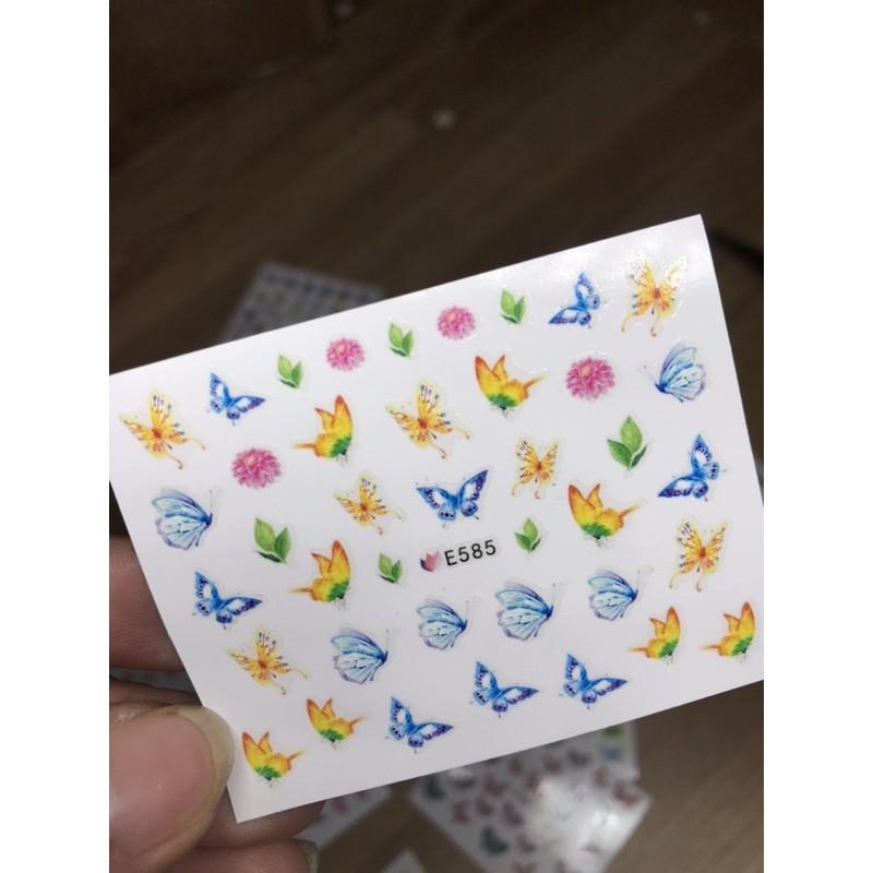 Mẫu dán Bướm , stick dán móng tay