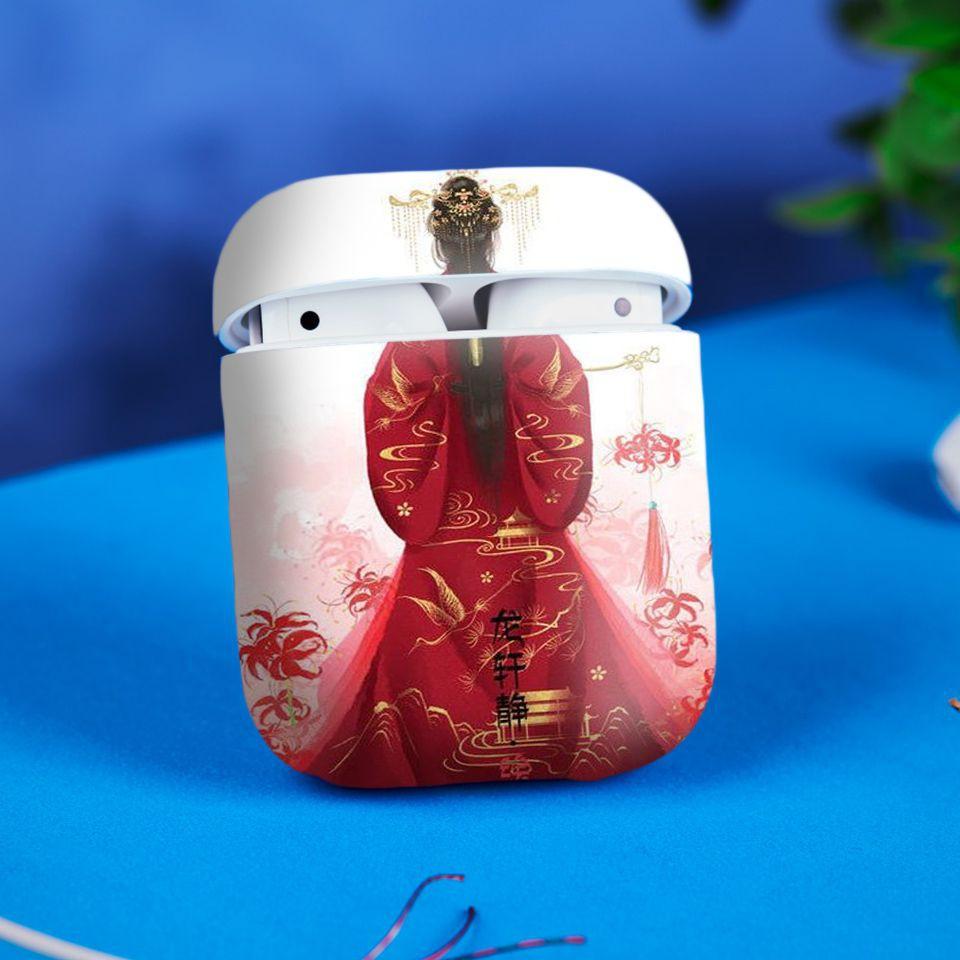 Miếng dán skin cho AirPods in hình Bỉ ngạn hoa - acp031 (AirPods ,1 2, Pro, TWS, i12)