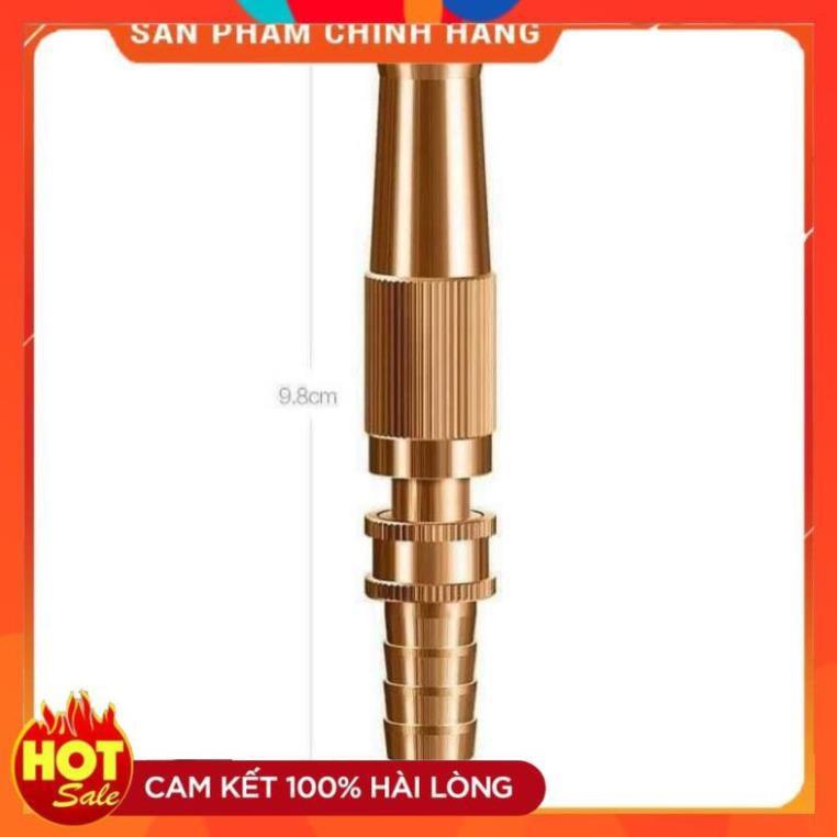 Đầu vòi xịt tăng áp mini Đầu vòi tăng áp đa năng bằng đồng tưới cây rửa xe cực mạnh 206587 tặng đai