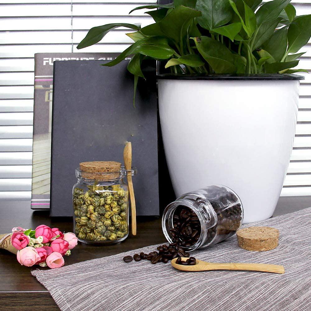 10Oz Thủy Tinh Nhỏ Lưu Trữ Bình Với Nút Chai Nắp Và Thìa Sữa Chua Hộp Đựng Tủ Đựng Thức Ăn, Bé, Thức Ăn phòng Tắm, Gia Vị Mật Ong, Tự Làm
