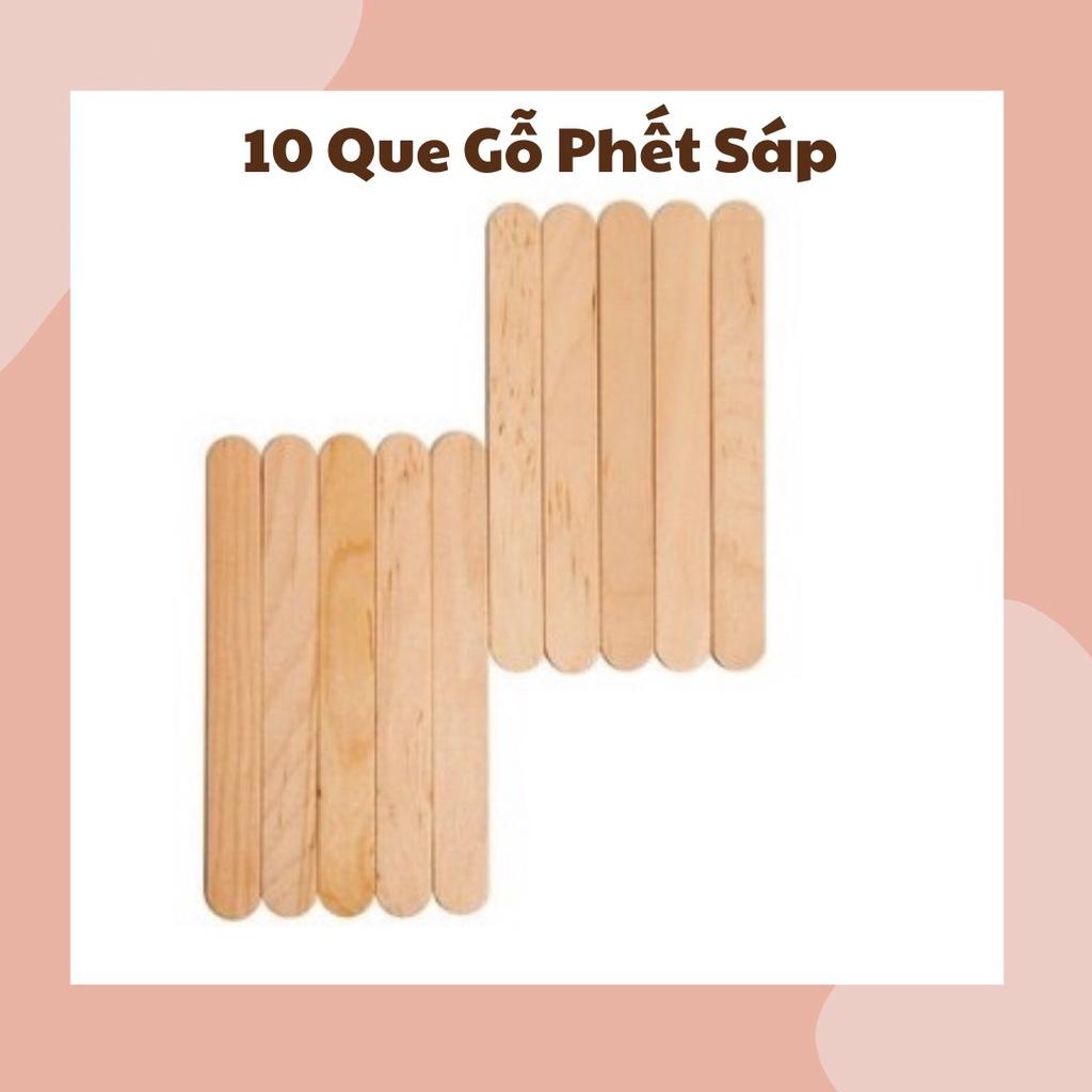 COMBO 50 Que gỗ phết sáp wax lông