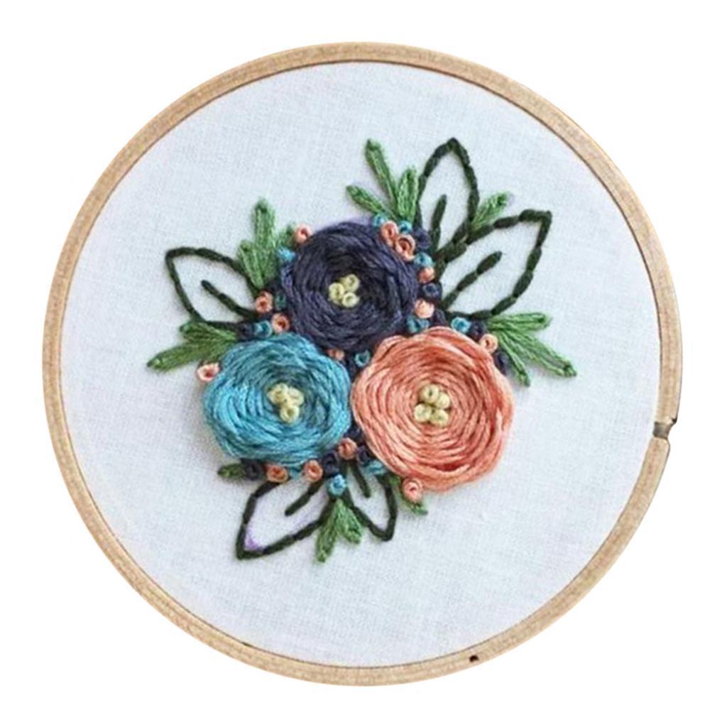 2pcs Cross Stitch Embroidery DIY Needlework Cross Stitch Kit Set - Flower Pattern, DIY Cross Stitch Picture Wall Decoration / Gift