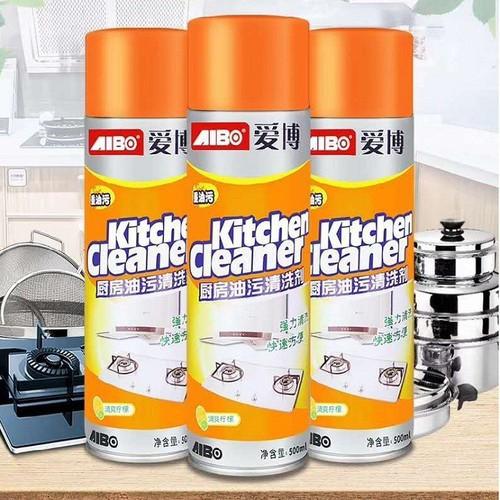 Bình xịt bọt tuyết tẩy rửa nhà bếp siêu sạch mầu cam  500ml