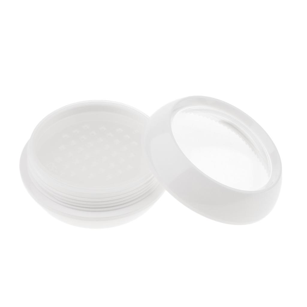 Empty Loose Powder Case with Sifter Lids Refillable Cosmetic Jars Travel 50g