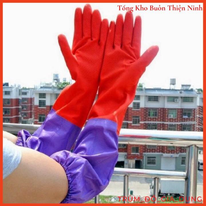 Găng tay cao su lót nỉ