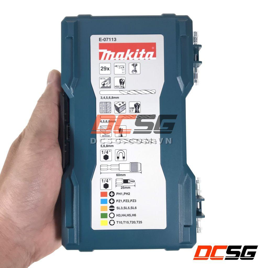 Bộ mũi khoan và mũi vít 29 chi tiết Makita E-07113 | DCSG